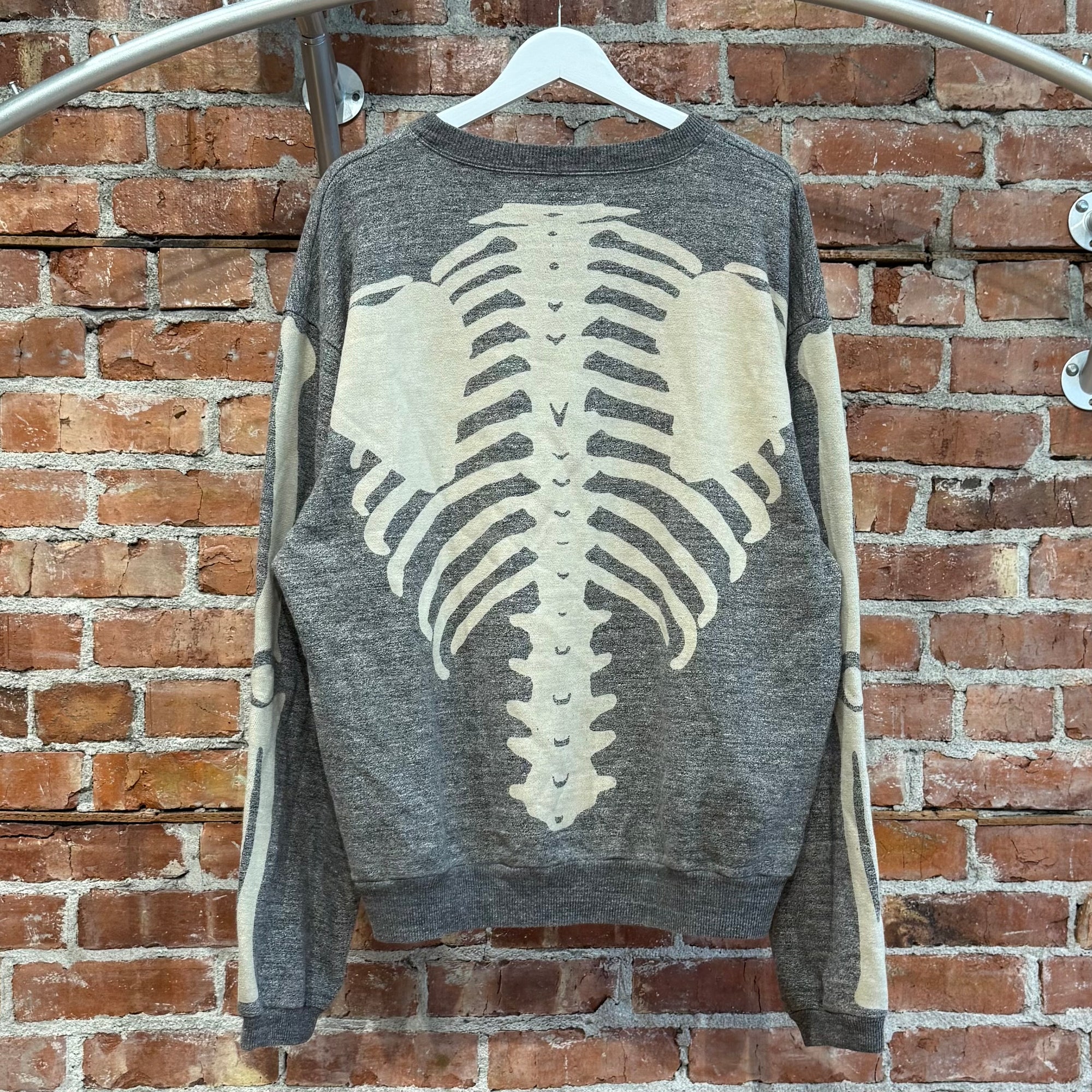 KAPITAL BONES BIG CREW SWEATSHIRT ‘GREY’