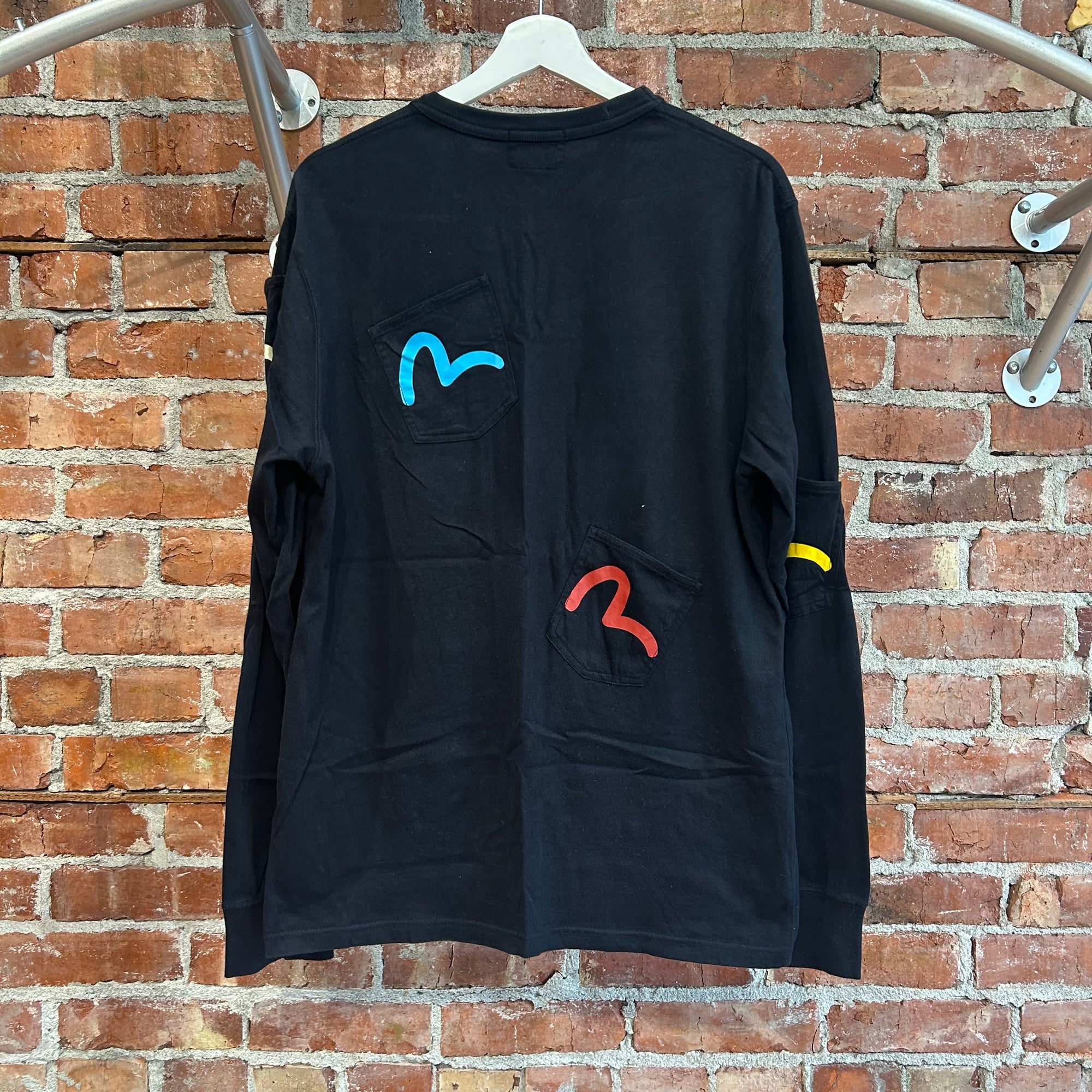 EVISU MULTIPOCKET LONGSLEEVE SHIRT 'BLACK'