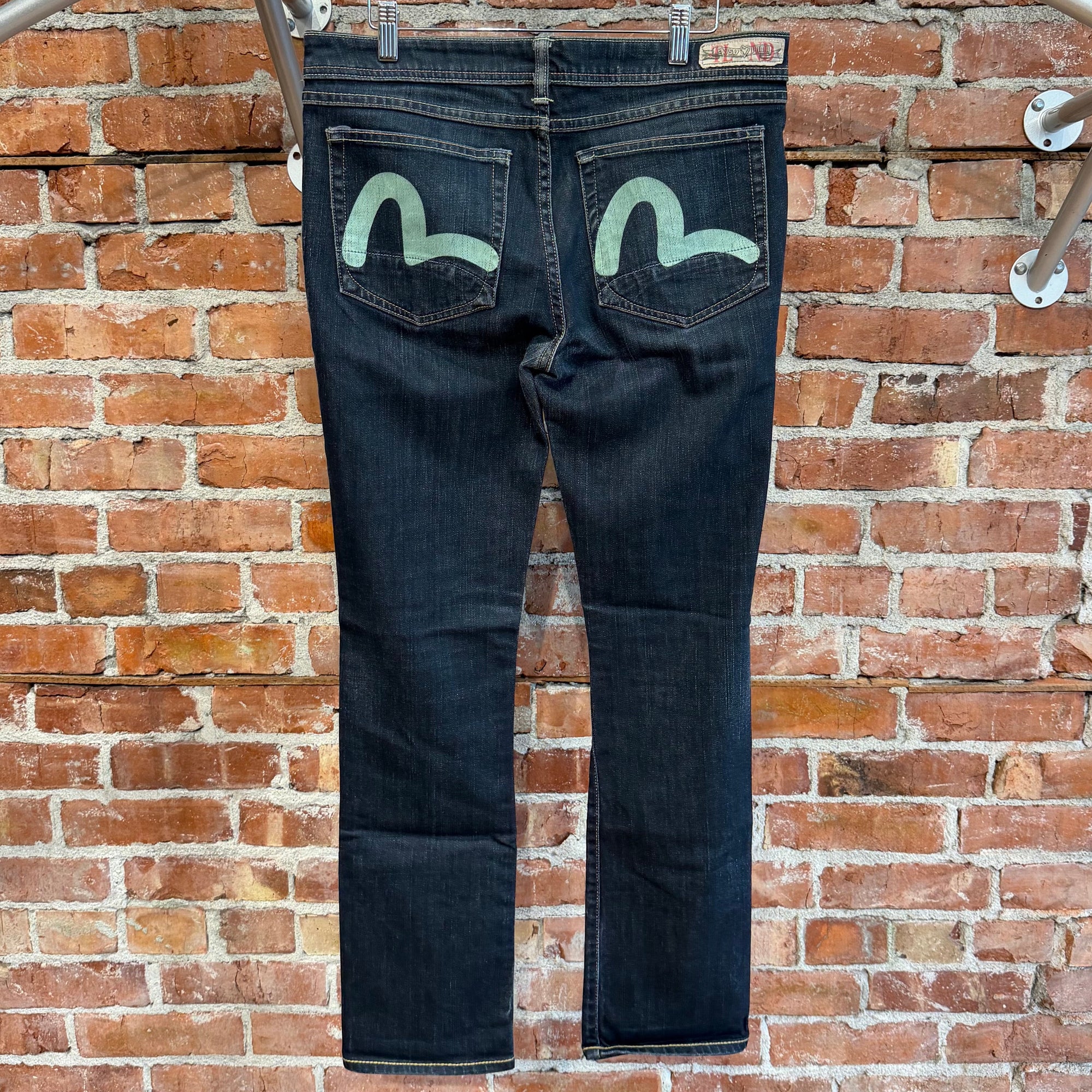 EVISU X PUMA LOW-RISE SLIM STRAIGHT DENIM ‘INDIGO/MINT’