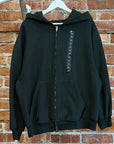 BALENCIAGA FW22 SAMPLE SIZE STICKER ZIP HOODIE ‘DARK GREEN’