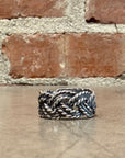 JAM HOMEMADE NUMBER (N)INE WOVEN CHAIN RING ‘SILVER’