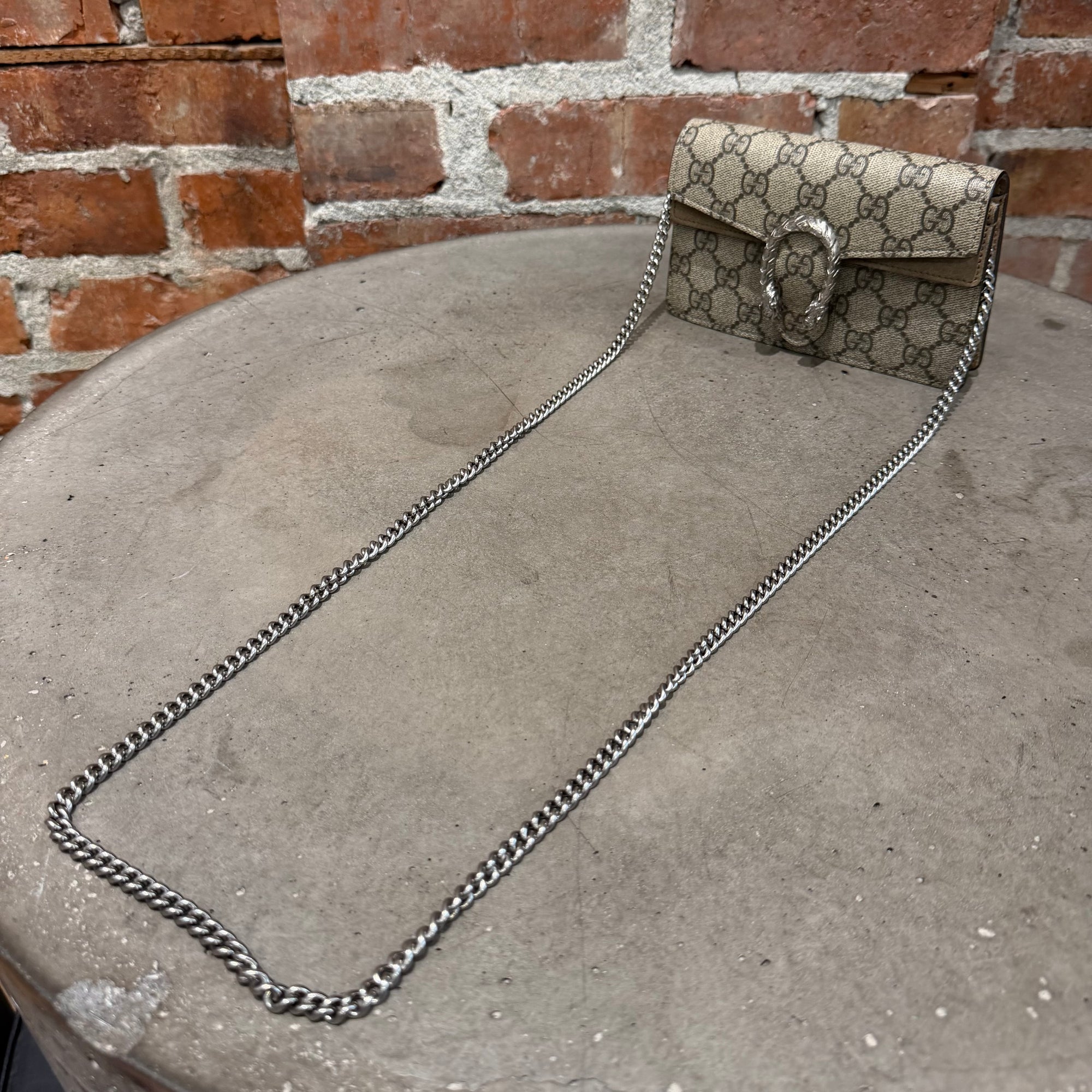 GUCCI DIONYSUS GG SUPREME SIDE BAG ‘TAUPE'