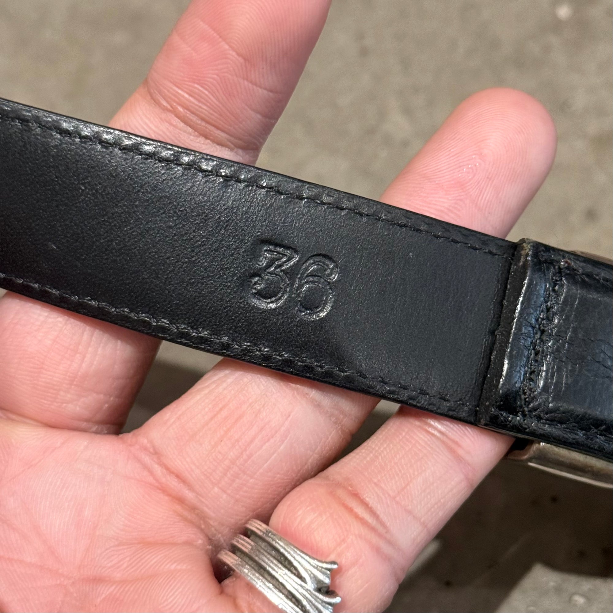 CHROME HEARTS 3-PIECE CELTIC 1" WESTERN BELT ‘BLACK’