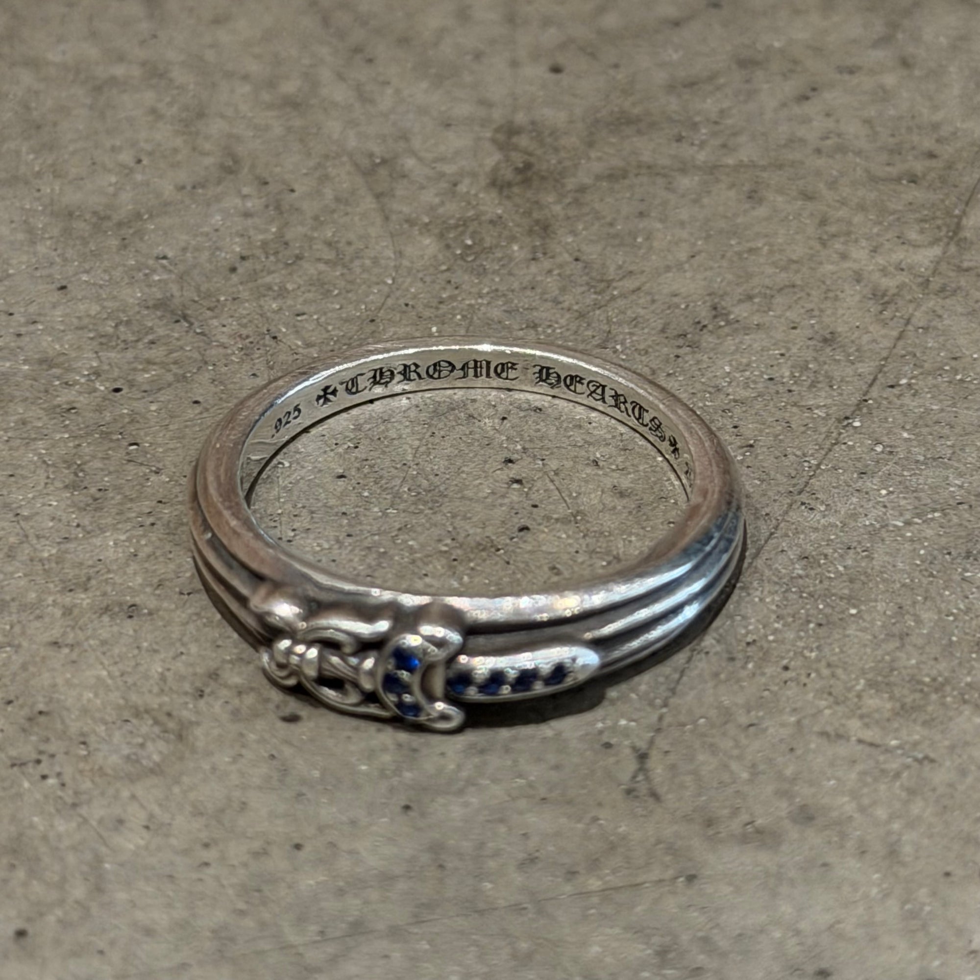 CHROME HEARTS SAPPHIRE BABY DAGGER RING 'SILVER'