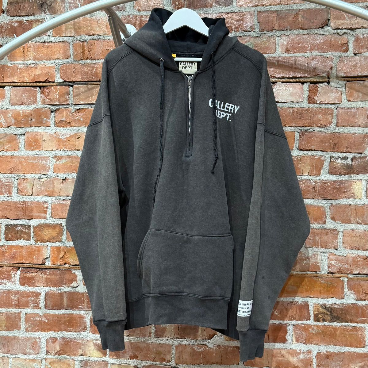 GALLERY DEPT. QUARTER ZIP HOODIE ‘BLACK’