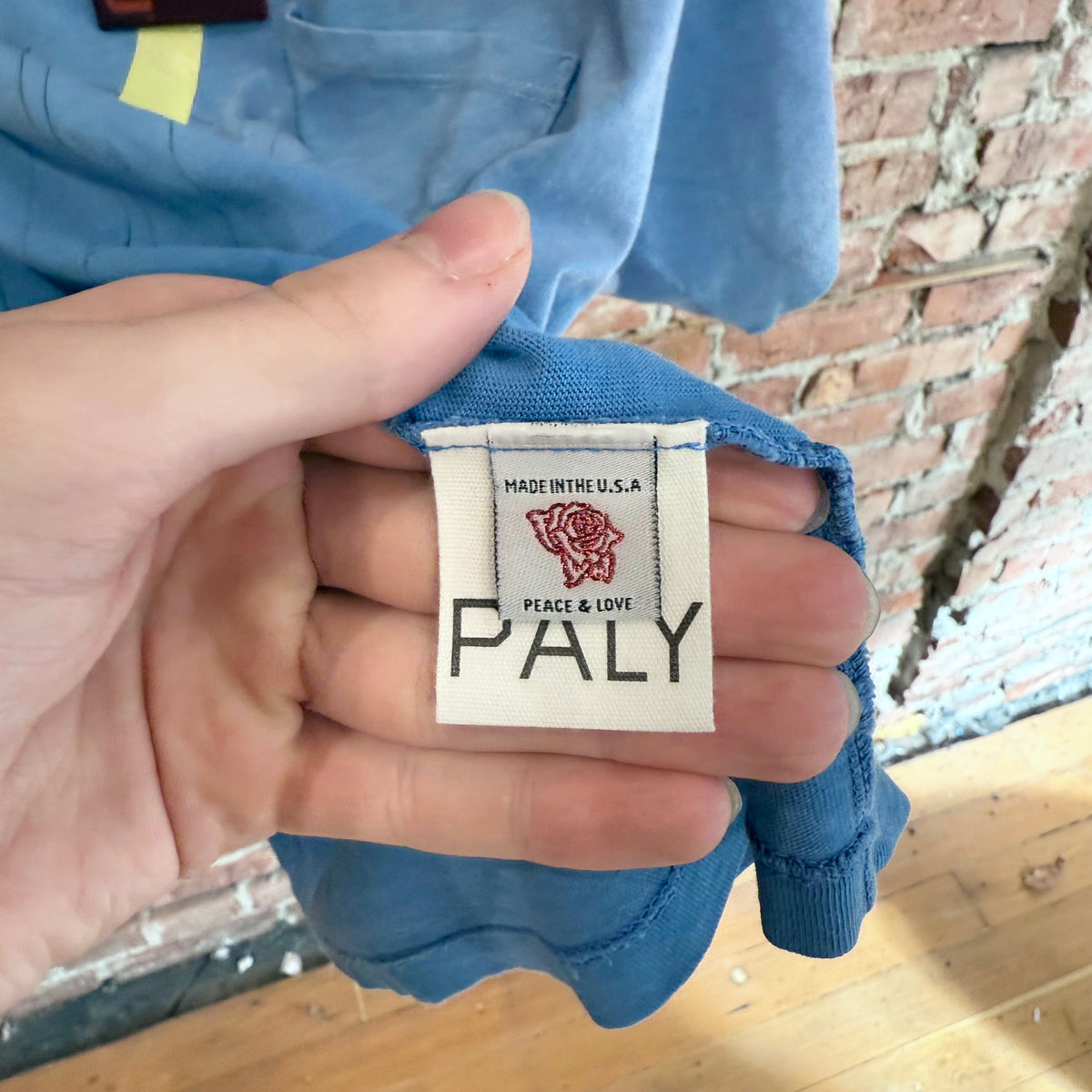 PALY HOLLYWOOD SS26 BRUCE POCKET TEE ‘LIGHT BLUE’