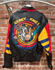 VINTAGE LOONEY TUNES LEATHER JACKET ‘BLACK’