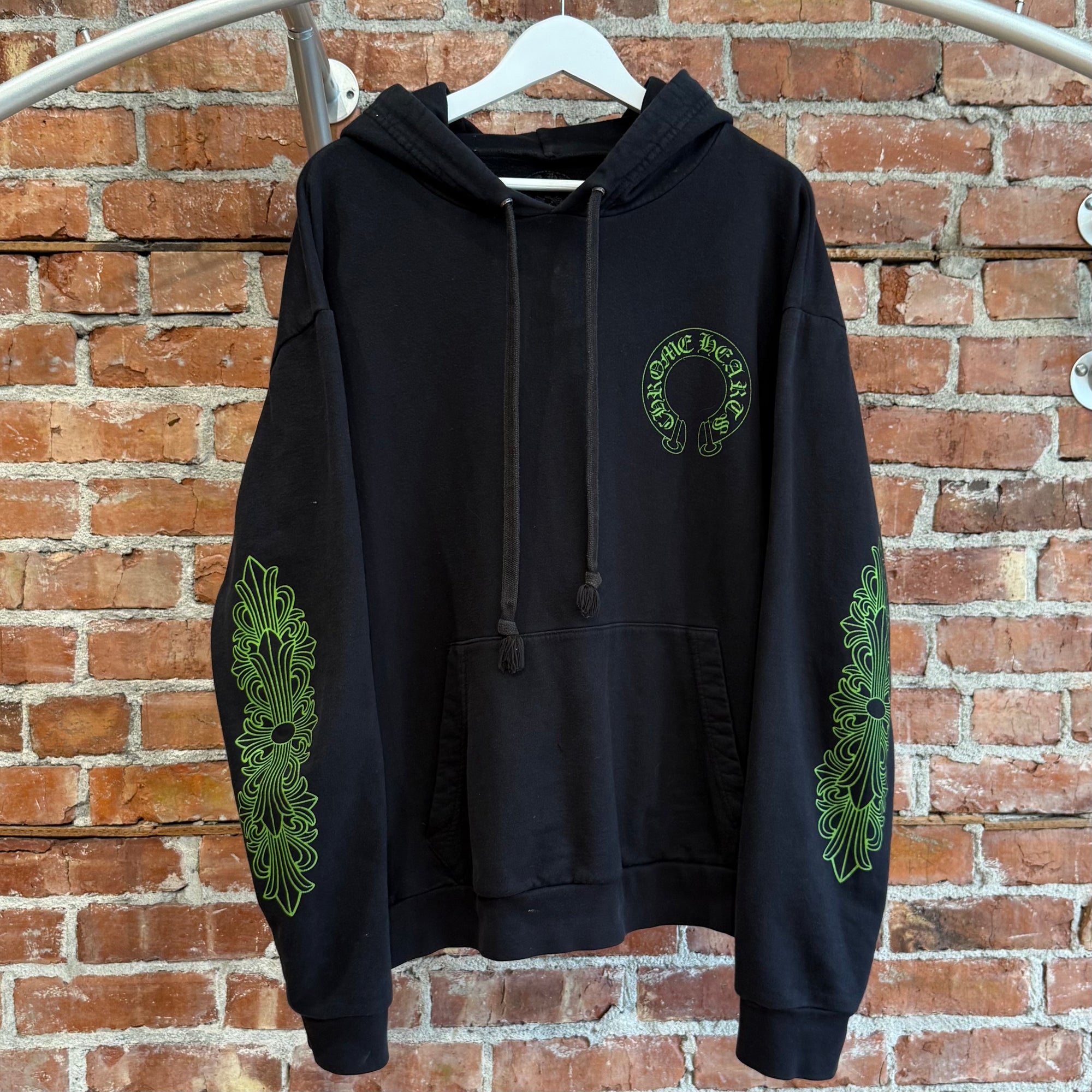 CHROME HEARTS F&amp;F FLORAL PULLOVER HOODIE ‘GREEN/BLACK’