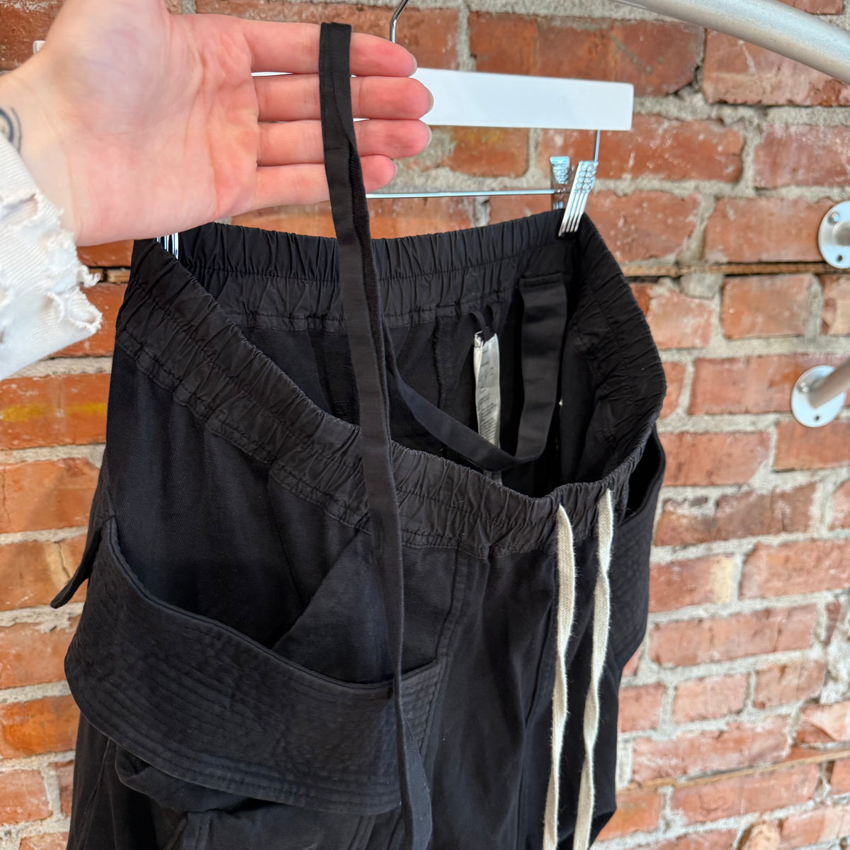 RICK OWENS FW21 GETHSEMANE DRKSHDW RIG CREATCH CARGOS ‘BLACK’