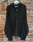 STUSSY DOUBLE LAYER WAFFLE ZIP HOODIE ‘BLACK’