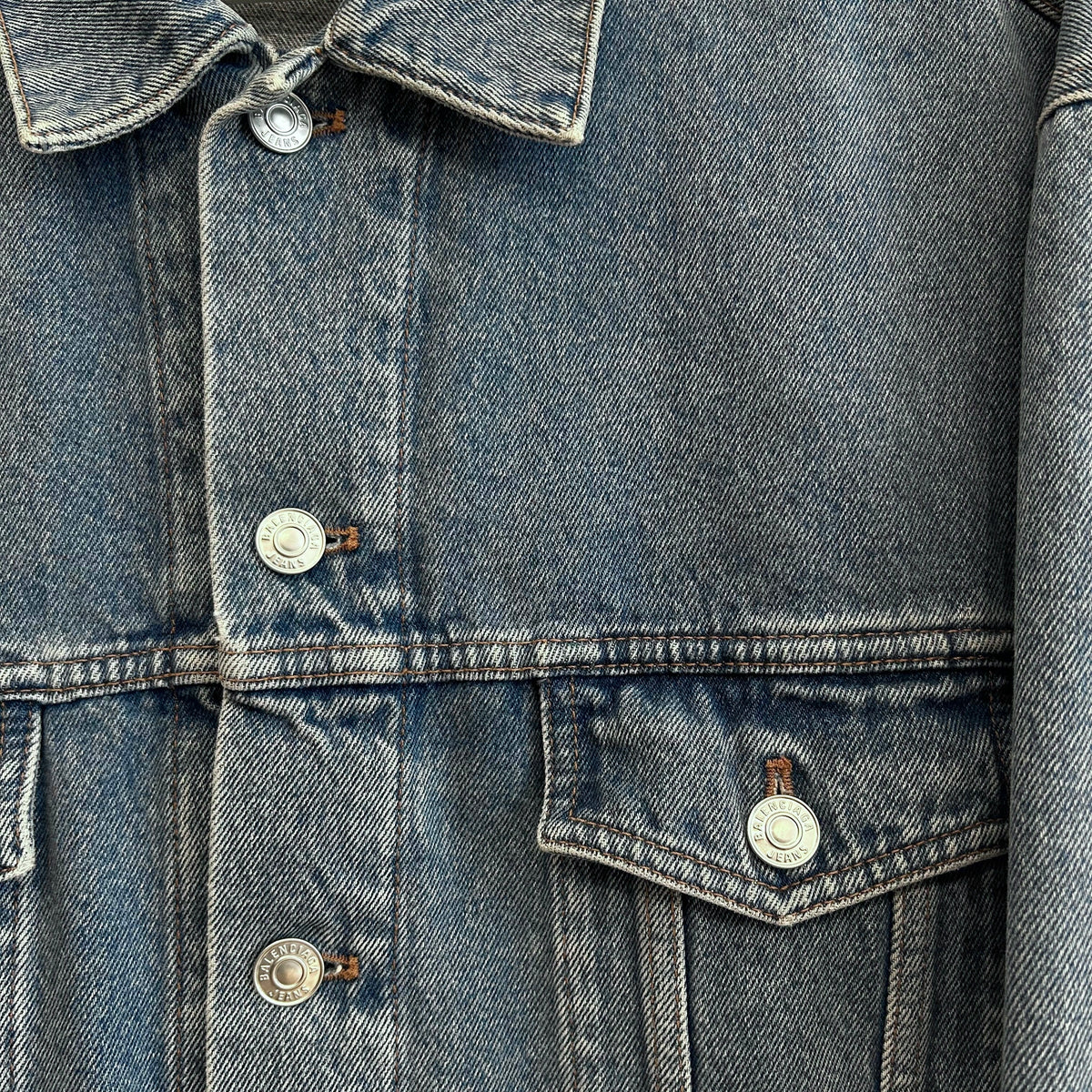 BALENCIAGA FW20 LANGUAGE DENIM TRUCKER JACKET ‘BLUE’