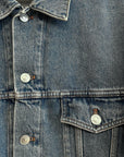 BALENCIAGA FW20 LANGUAGE DENIM TRUCKER JACKET ‘BLUE’