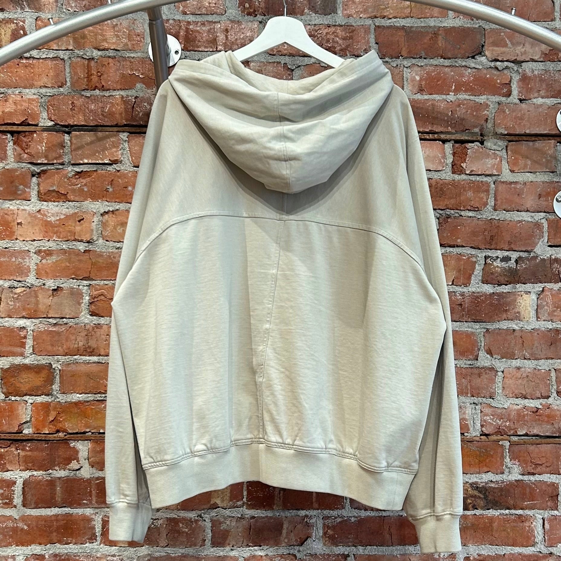 RICK OWENS SS23 EDFU WINDBREAKER ZIP HOODIE ‘PEARL’