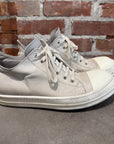RICK OWENS MAINLINE LEATHER RAMONE LOW SNEAKERS ‘CREAM’
