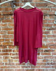 RICK OWENS SS23 EDFU DROP SHOULDER 3/4 TEE ‘FUCHSIA’