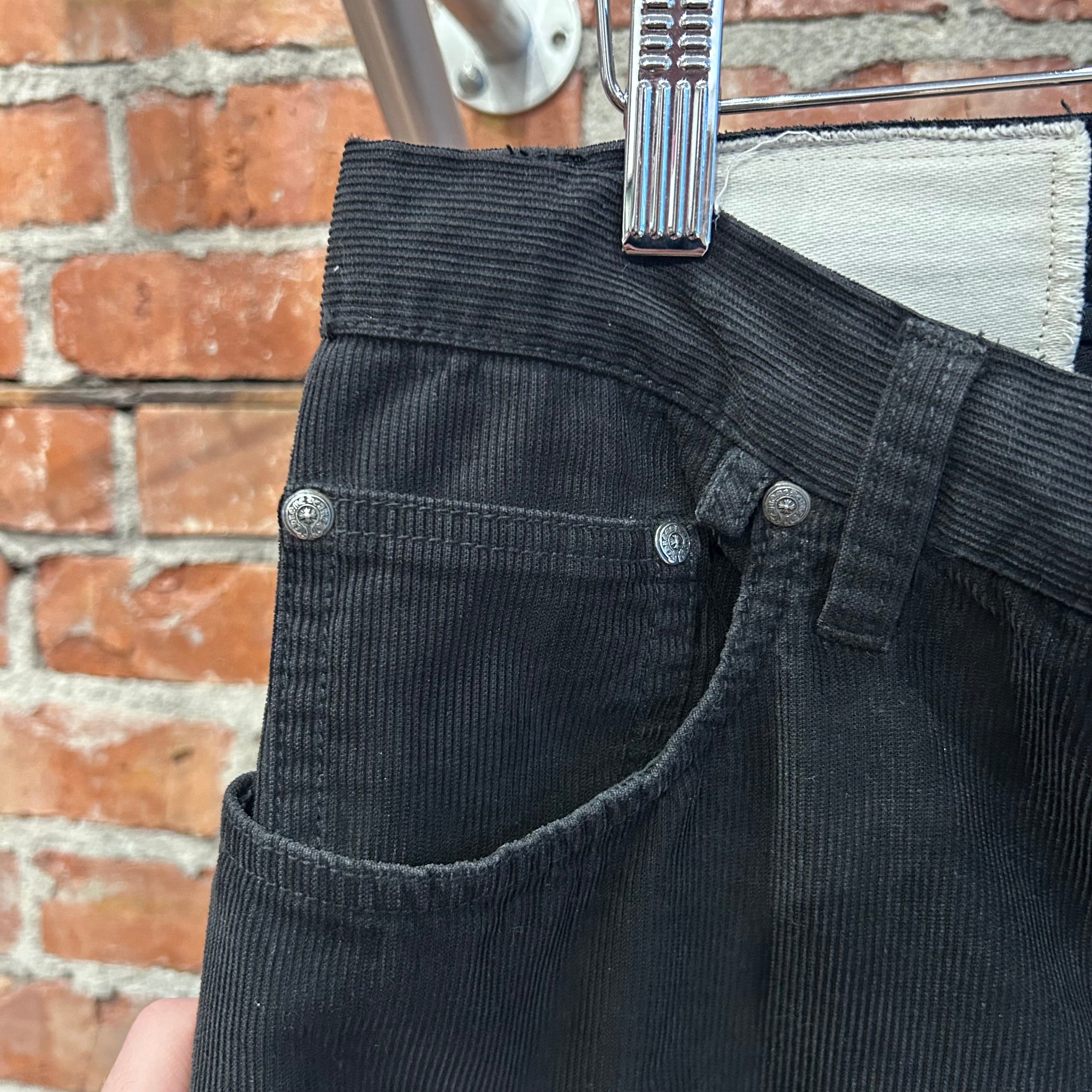 CHROME HEARTS x GALLERY DEPT. CORDUROY FLARE PANTS ‘BLACK’