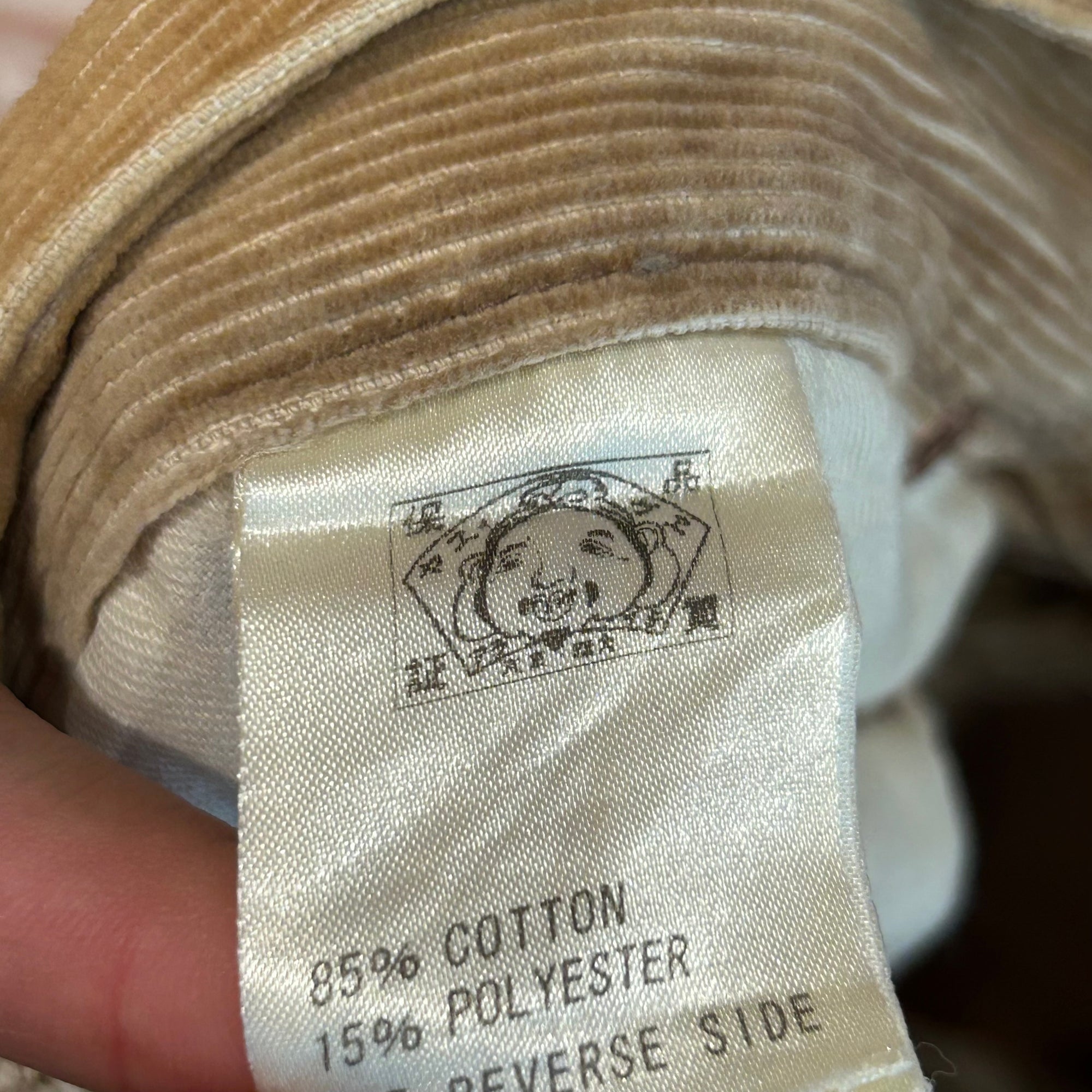 EVISU CORDUROY CHAINSTITCH SHORTS 'TAN'