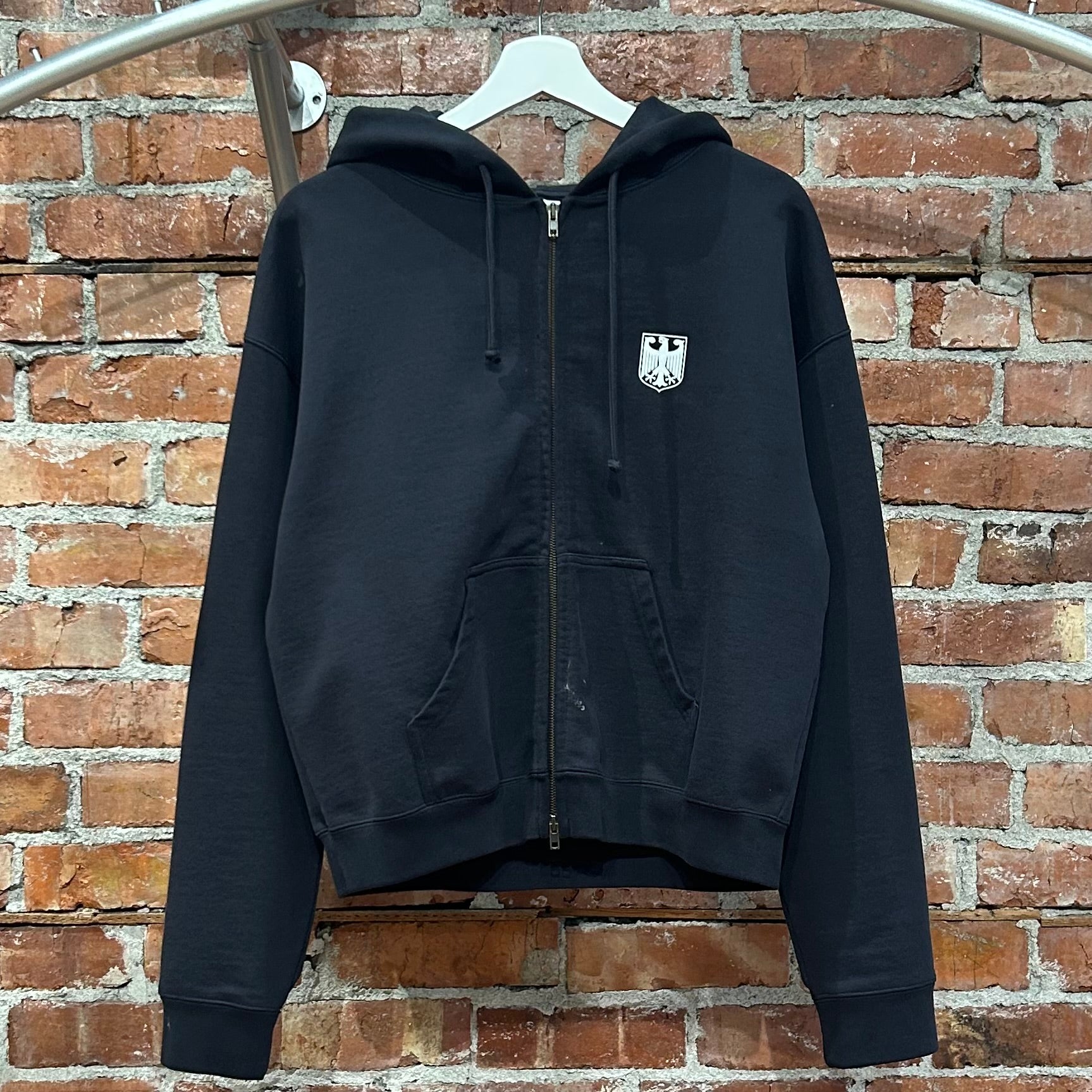 VETEMENTS SS25 LIMITED EDITION POLIZEI ZIP HOODIE ‘BLACK’