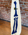 KAPITAL 12G PANEL STRIPE BONE KNIT SWEATER ‘ECRU/BLUE’