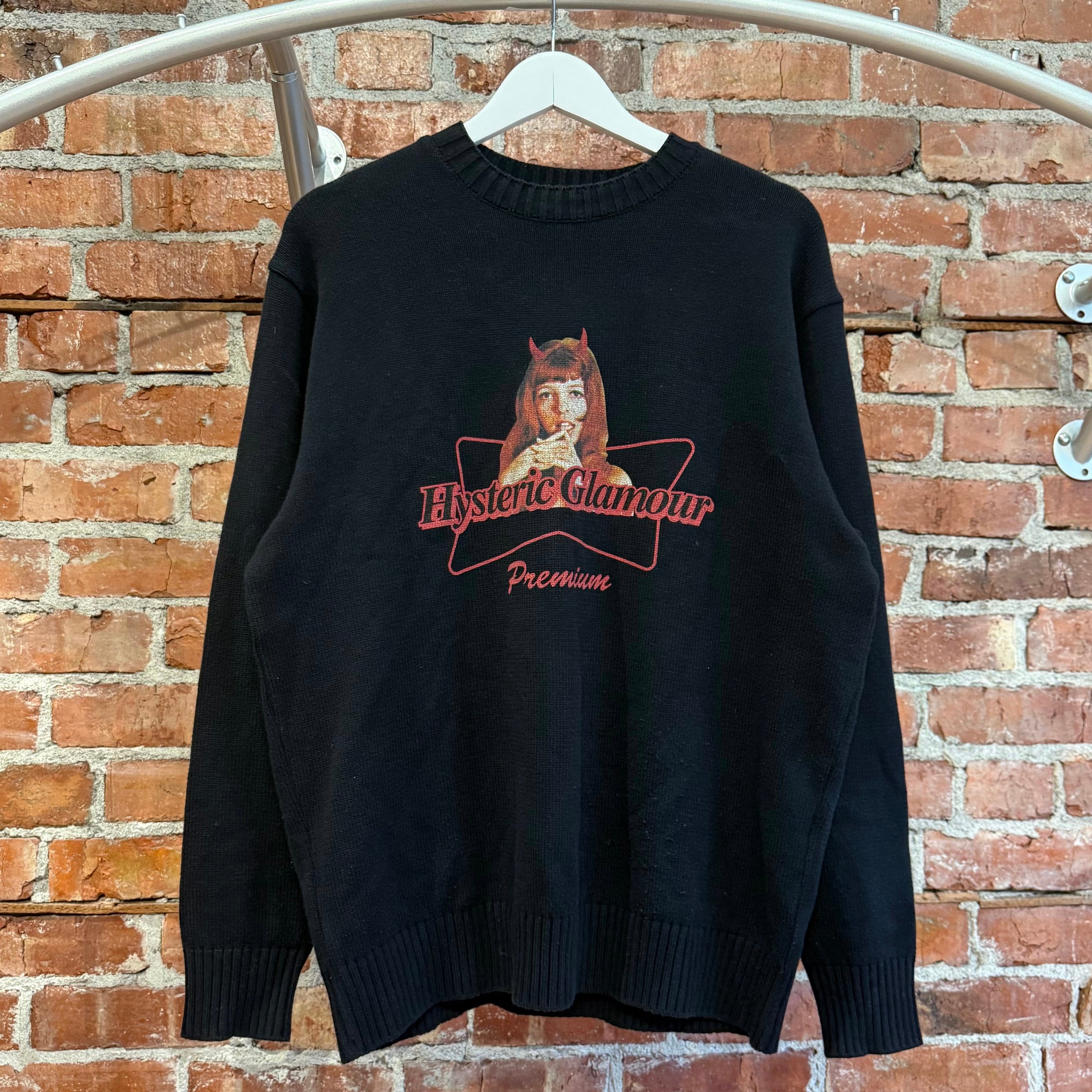 HYSTERIC GLAMOUR PIN-UP GIRL KNIT SWEATER 'BLACK' – Sadō Room