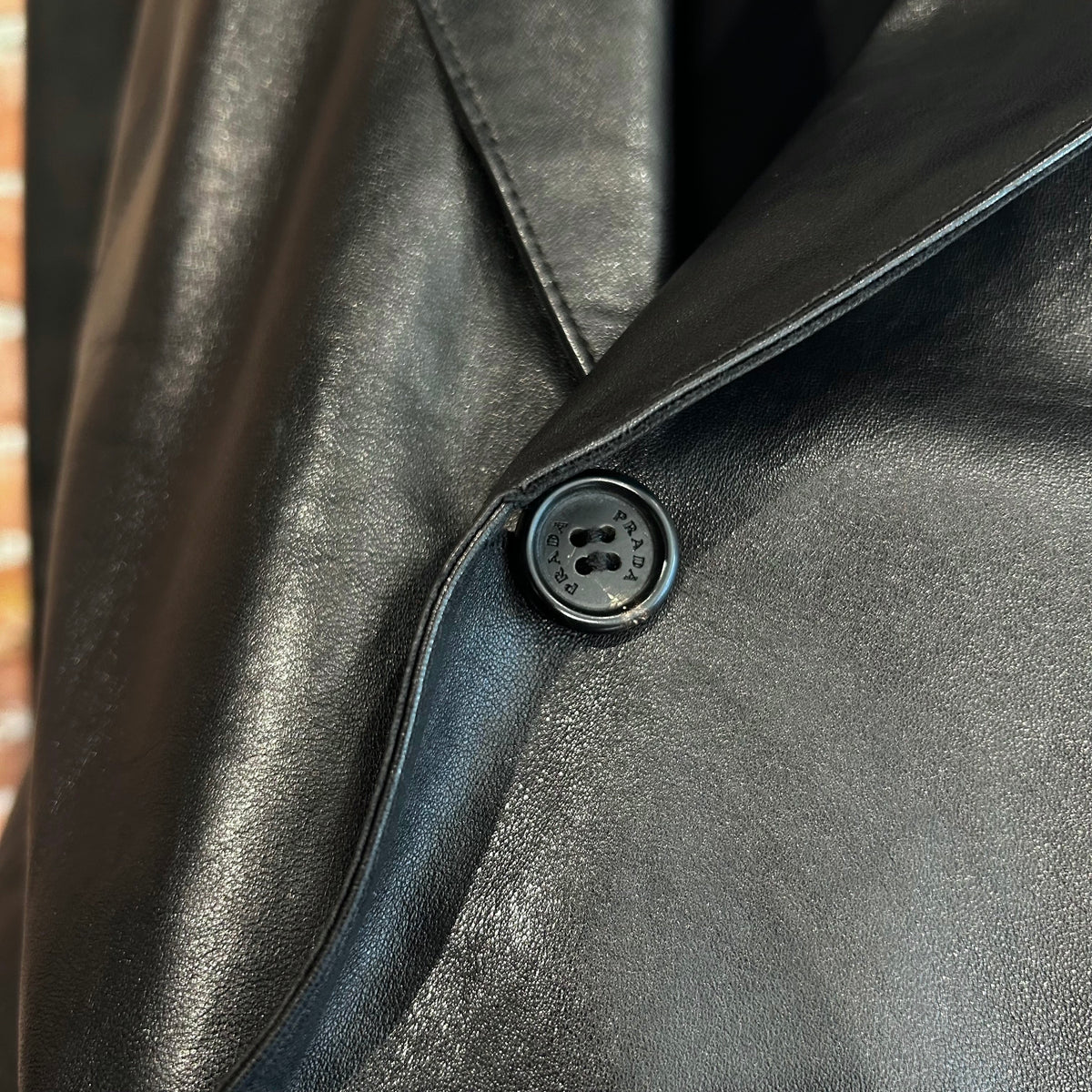 PRADA FW00 LEATHER LAMBSKIN SPORT COAT ‘BLACK’
