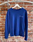 OFF WHITE RAW HEM CREWNECK ‘BLUE’