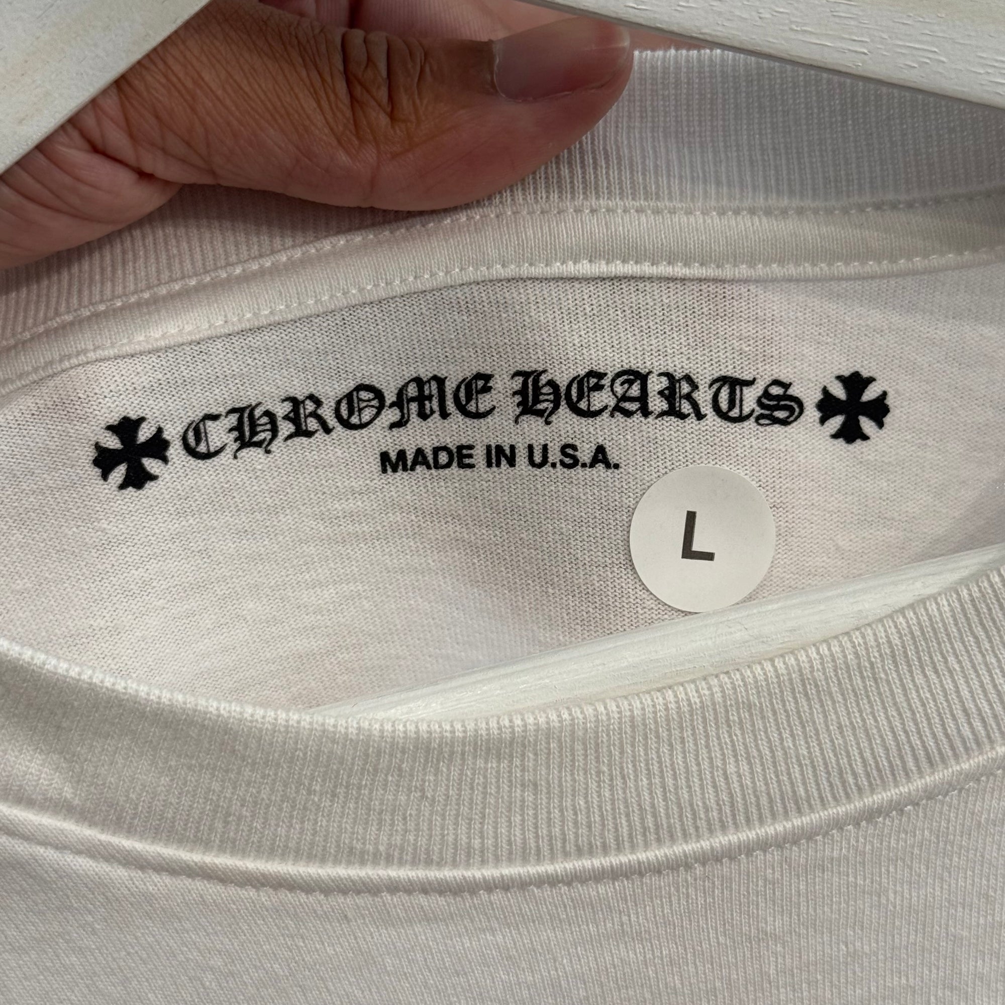 CHROME HEARTS AMERICAN FLAG LONGSLEEVE ’WHITE’