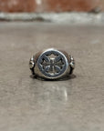 CHROME HEARTS CUT OUT PLUS FLEUR STAMP RING ‘SILVER’