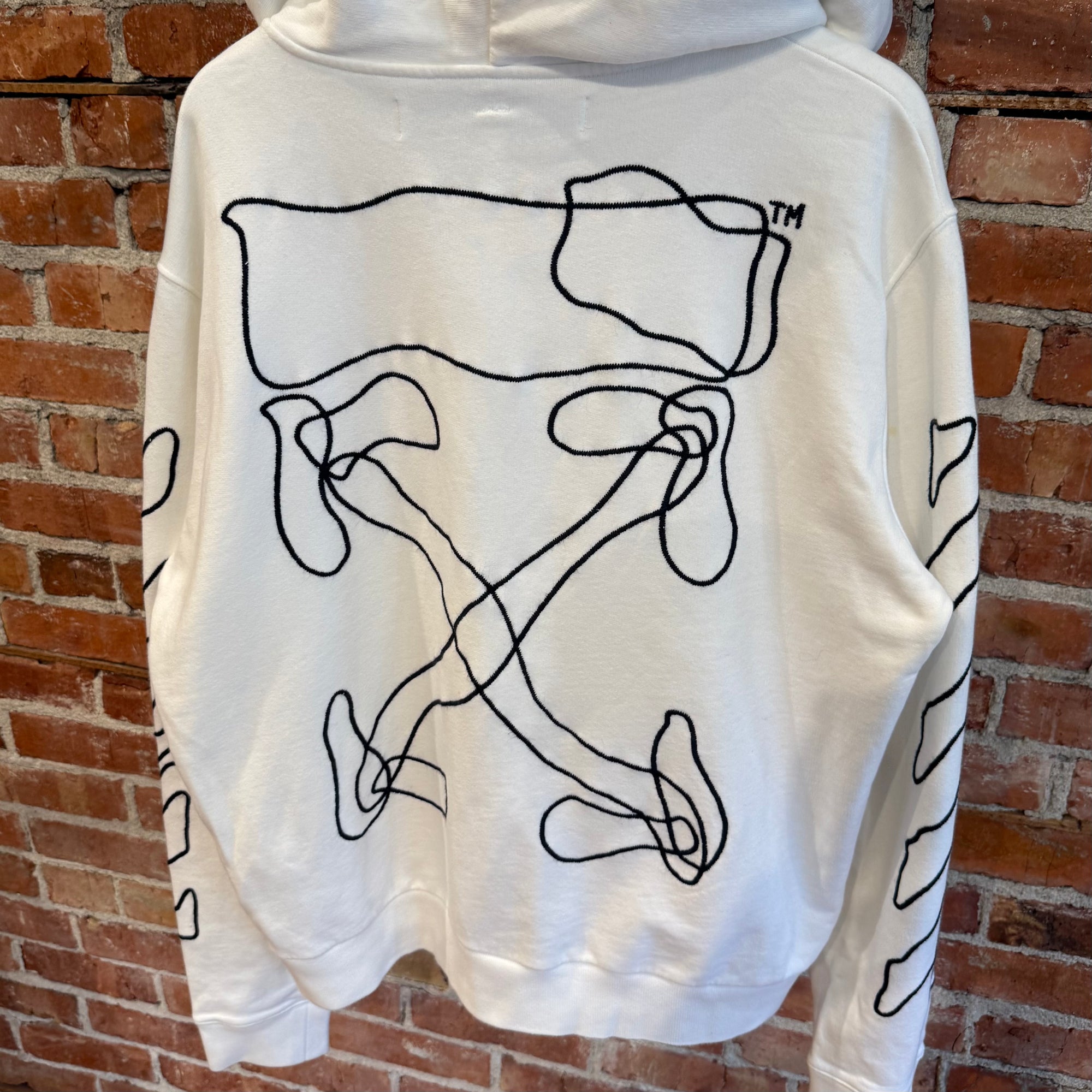 OFF-WHITE ABSTRACT ARROWS ZIP HOODIE ‘WHITE’