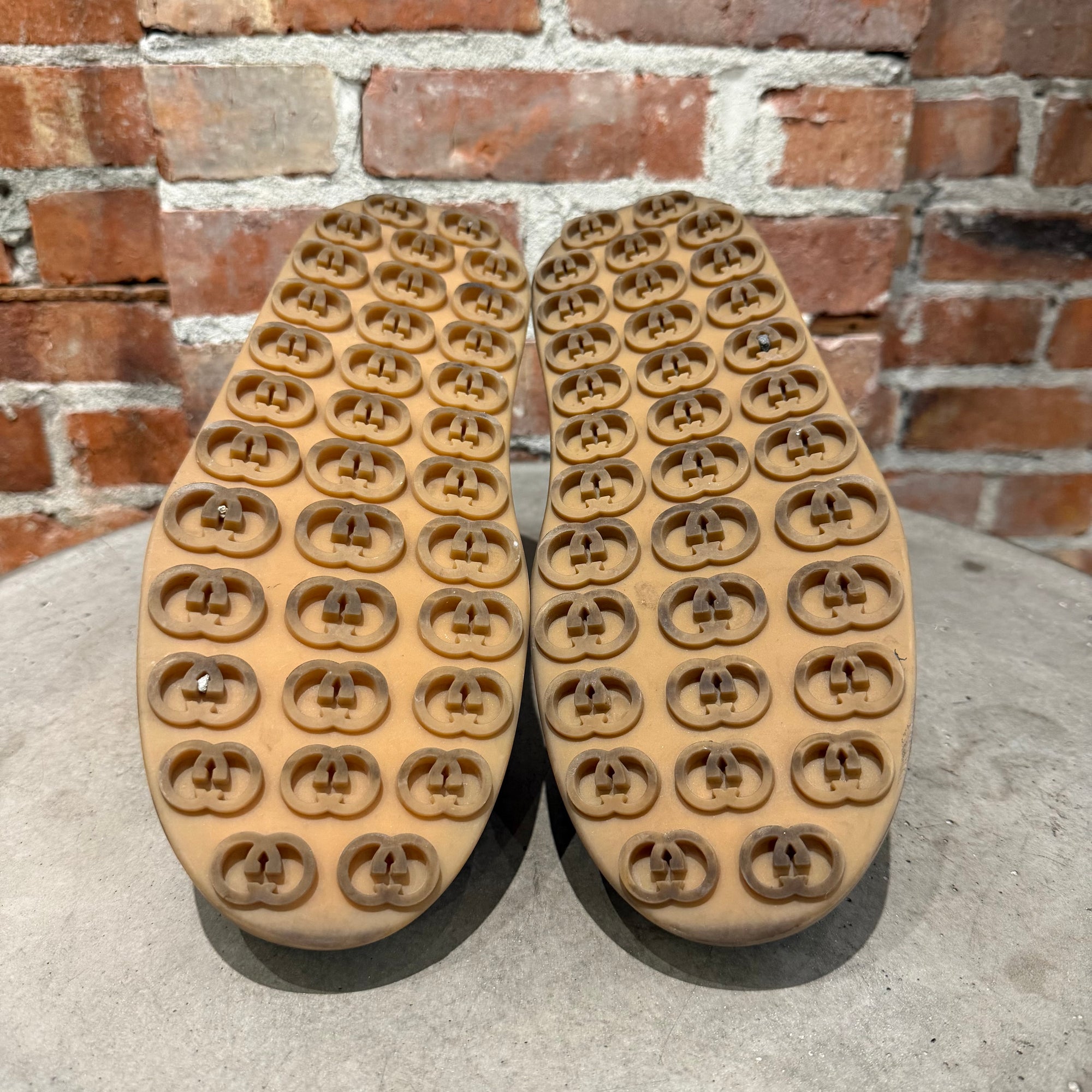 GUCCI MONOGRAM TENNIS HIGHTOP SNEAKERS ‘BROWN’