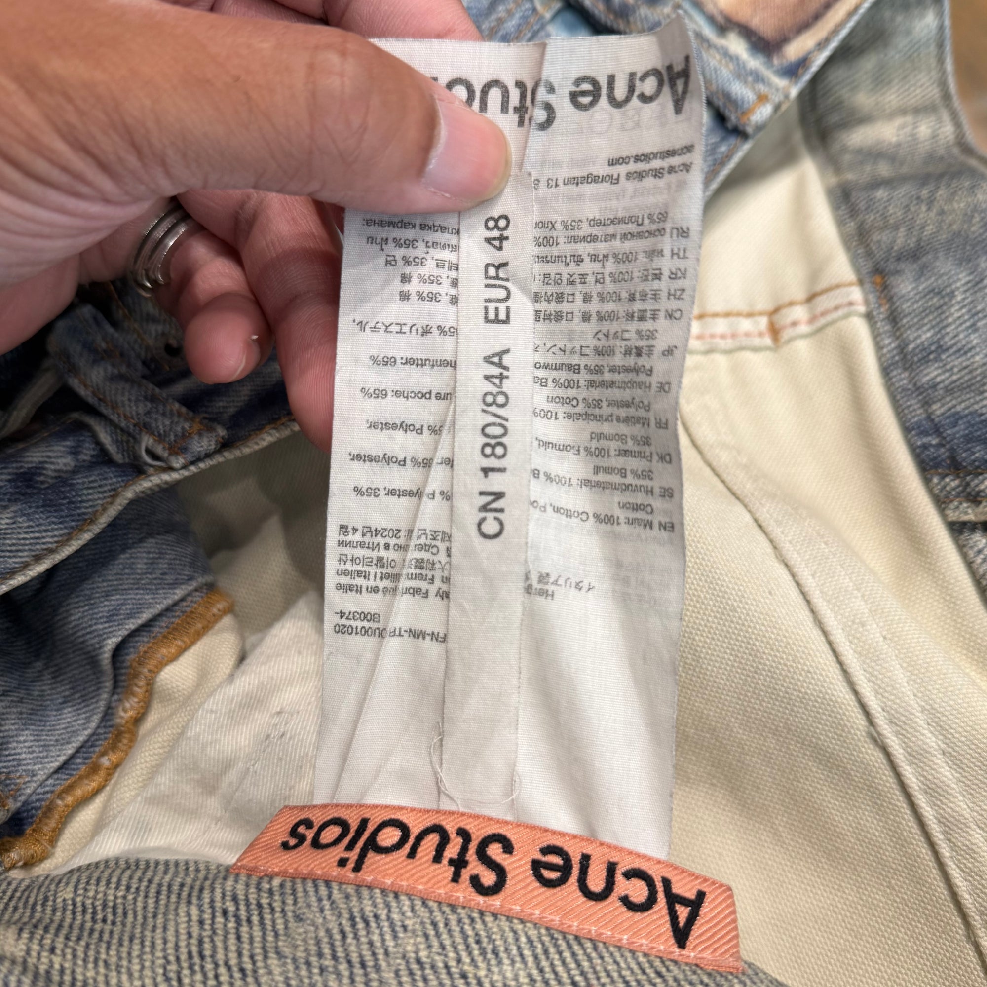 ACNE STUDIOS 1981 TROMPE LOOSE FIT CHAIN DENIM ‘BLUE’