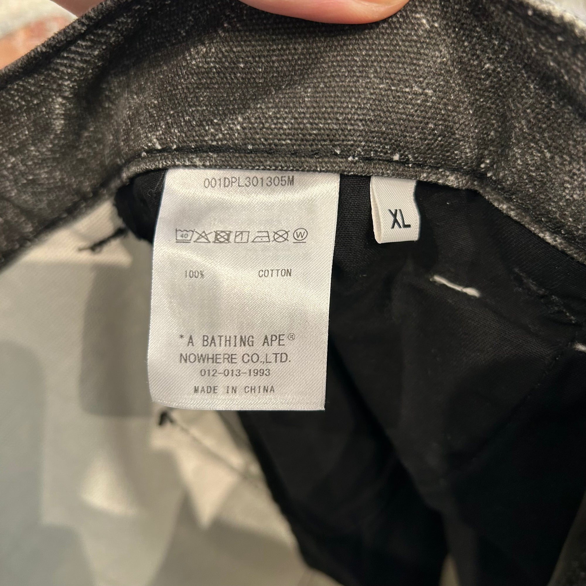 BAPE FAKE PRINT STA LOOSE FIT DENIM ‘VINTAGE BLACK’