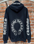 CHROME HEARTS VINTAGE THERMAL HORSESHOE ZIP HOODIE ‘BLACK’