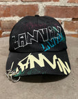 LANVIN PUNK GRAFFITI PRINT CAP ‘BLACK’
