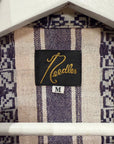 NEEDLES CABANA PAPILLON STRIPE SHIRT ‘CREAM/PURPLE’