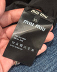 MIU MIU SS25 DENIM BUCKET HAT ‘DARK BLUE’