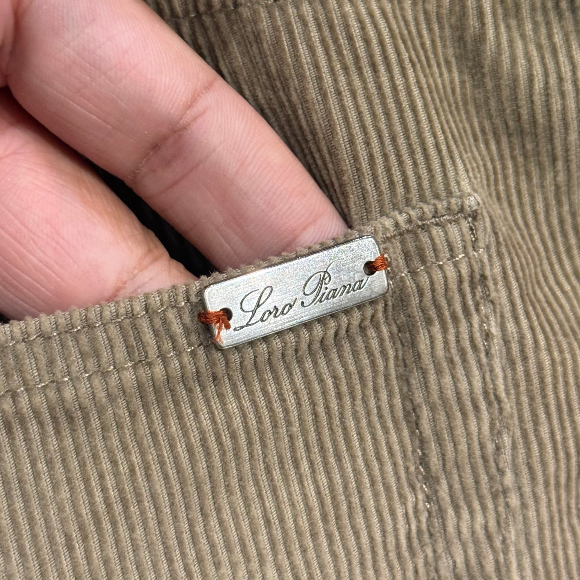 LORO PIANA JARNO STRAIGHT LEG CORDUROY PANTS ‘DUST'