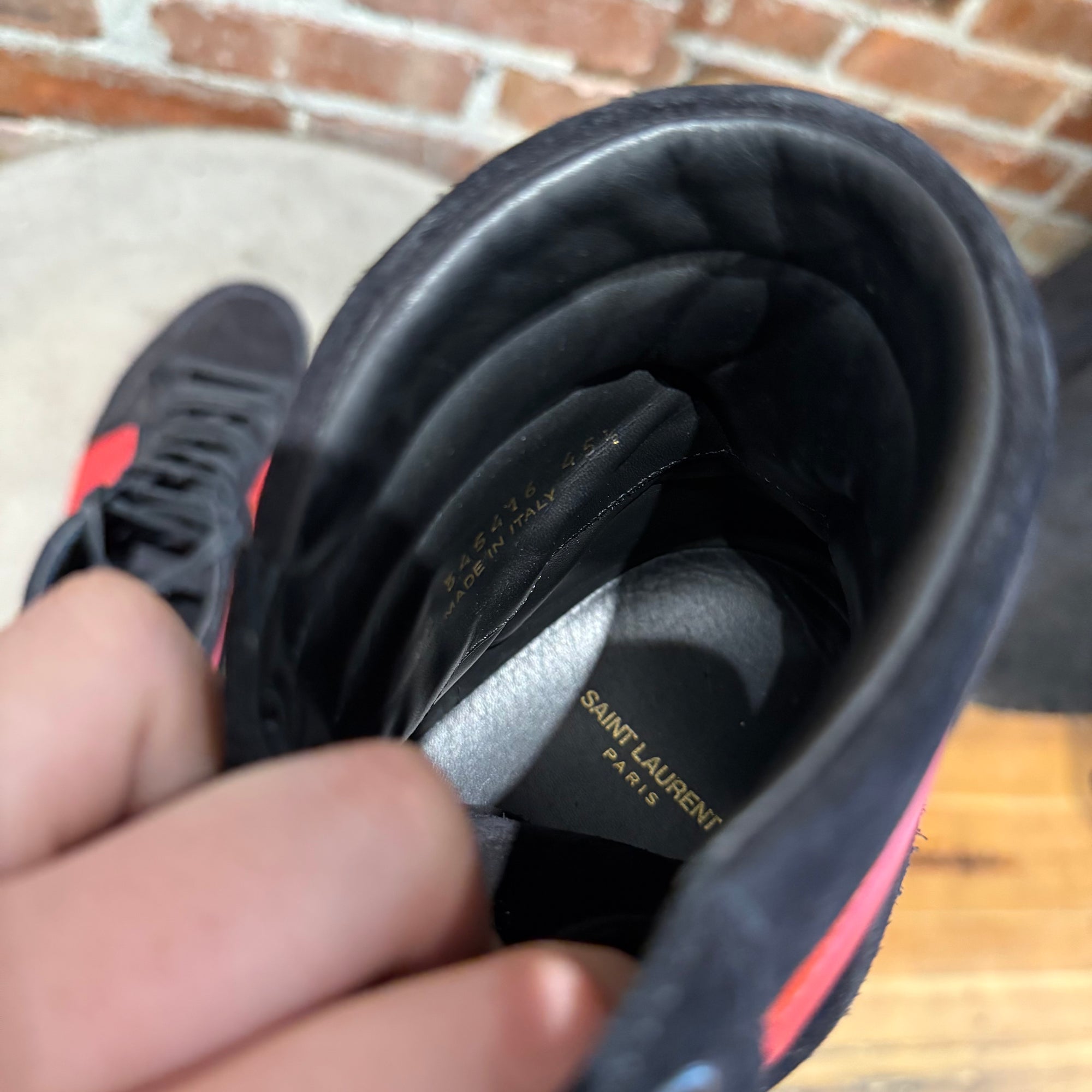 SAINT LAURENT PARIS SL10H HIGHTOP ‘BLACK/RED’