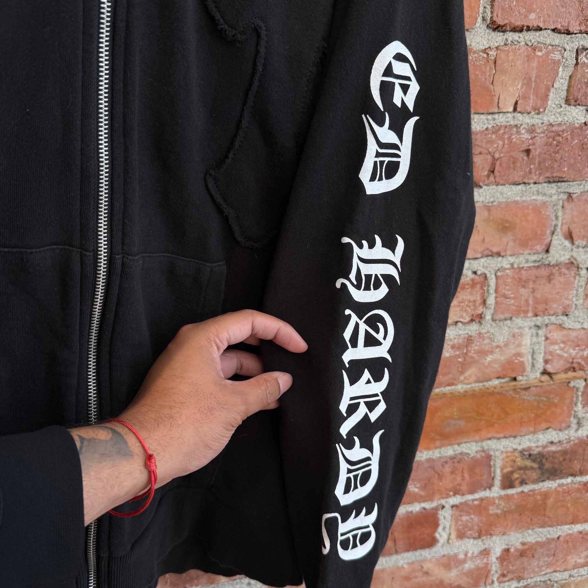 ED HARDY CHROME BOOTLEG ZIP HOODIE ‘BLACK’