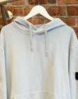 STONE ISLAND CLASSIC PATCH PULLOVER HOODIE ‘POWDER BLUE’