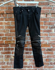 SAINT LAURENT PARIS FW13 BIKER MOTO LEATHER DENIM ‘BLACK’