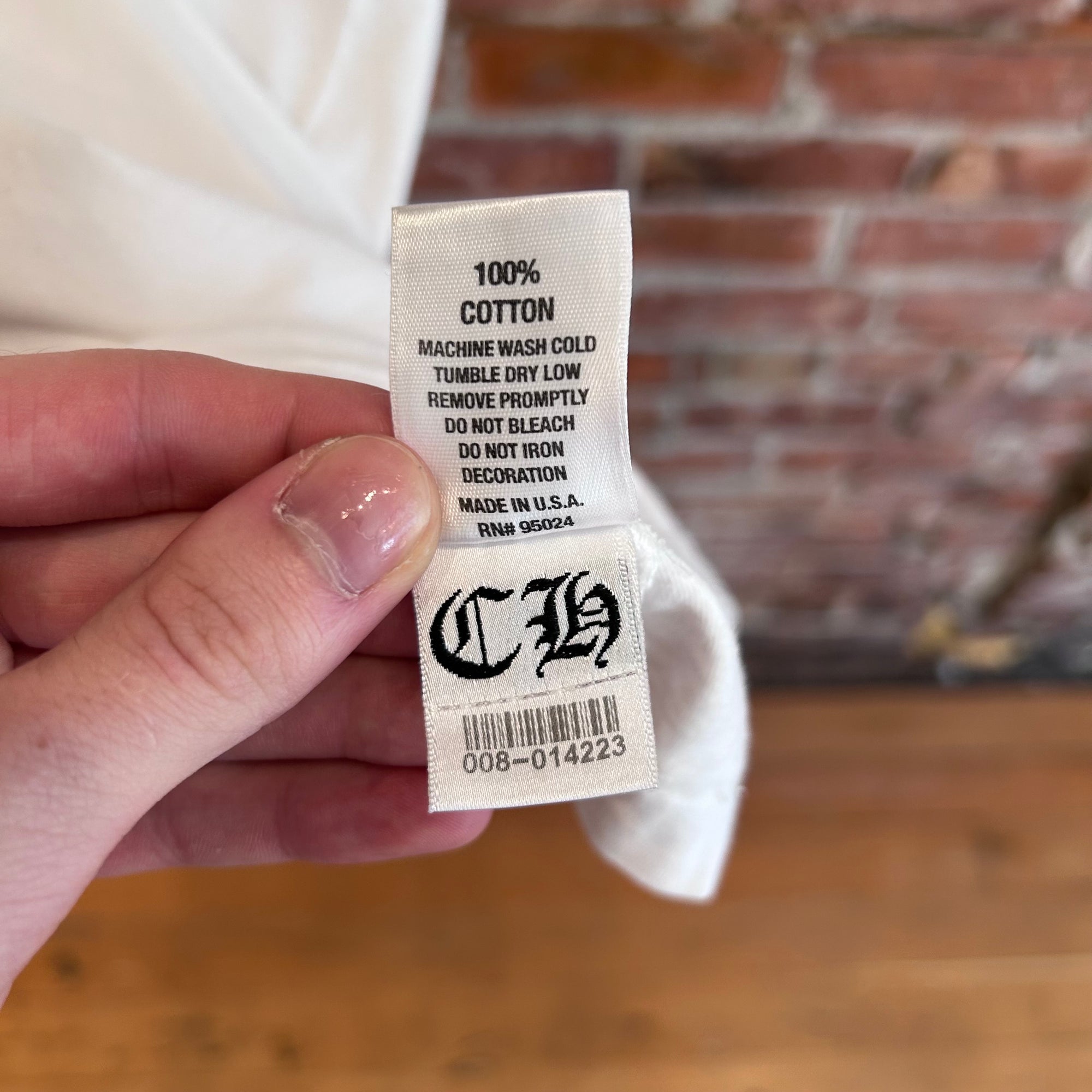 CHROME HEARTS FLORAL HORSESHOE TEE ‘WHITE’