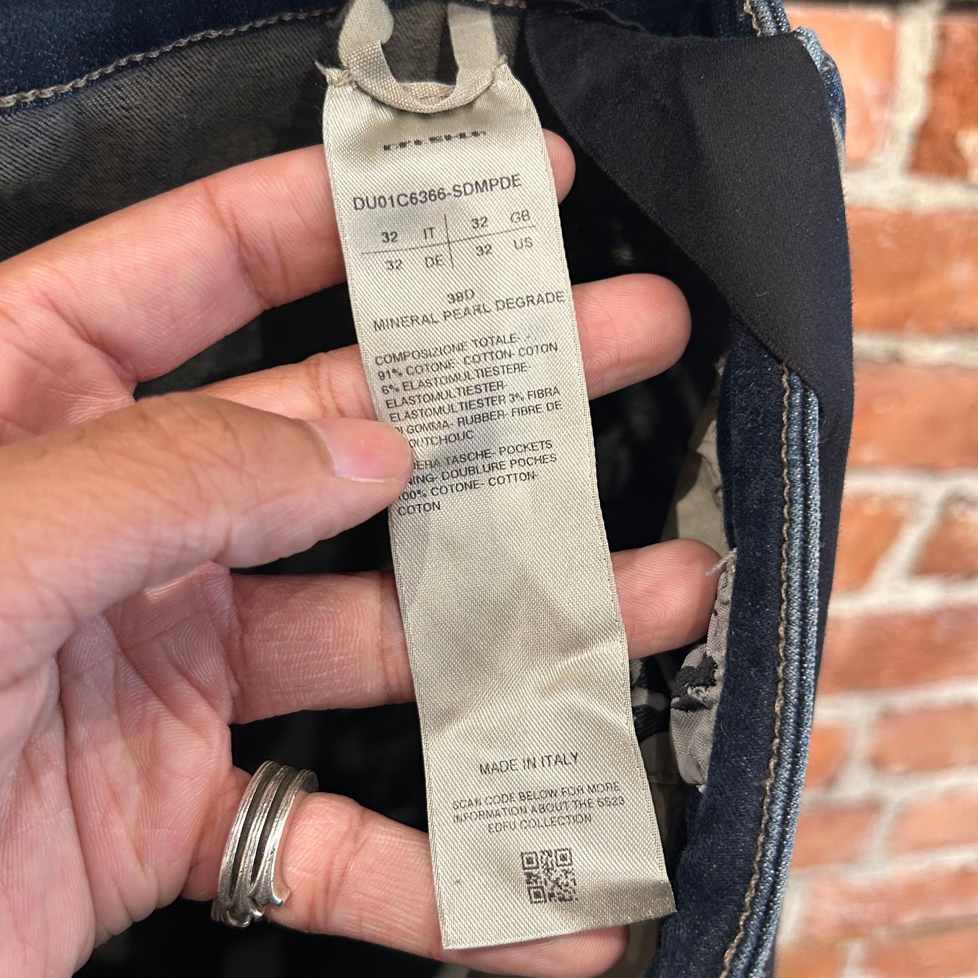 RICK OWENS DRKSHW MINERAL PEARL DEGRADE DETROIT DENIM ‘BLUE’