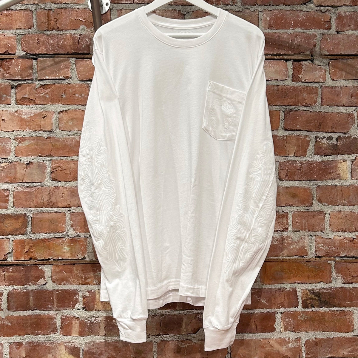 CHROME HEARTS ONLINE EXCLUSIVE FLORAL LONGSLEEVE ‘WHITE’