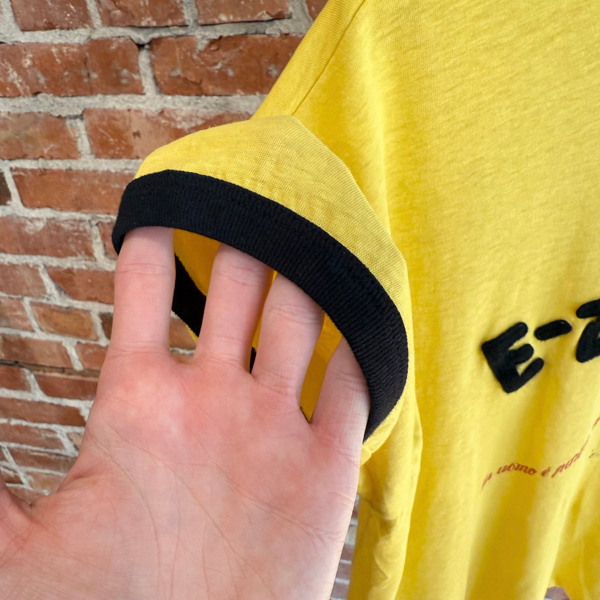 PALY HOLLYWOOD SS26 EZ RIDERS RINGER TEE ‘BLACK/YELLOW’