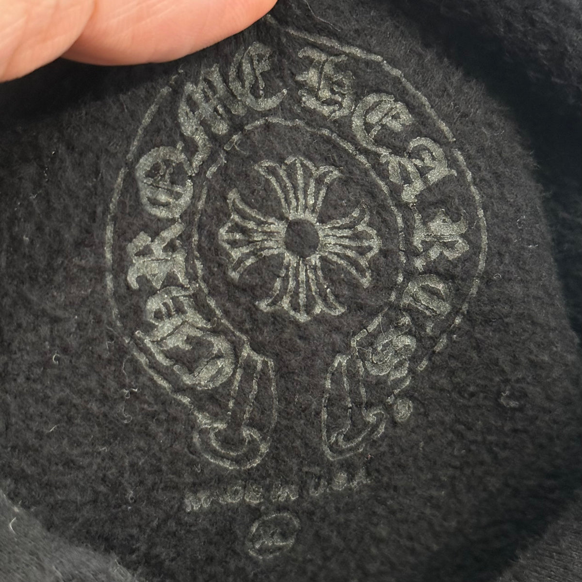 CHROME HEARTS ONLINE EXCLUSIVE SILVER GLITTER LOGO HOODIE ‘BLACK/SILVER’