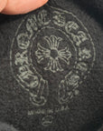 CHROME HEARTS ONLINE EXCLUSIVE SILVER GLITTER LOGO HOODIE ‘BLACK/SILVER’