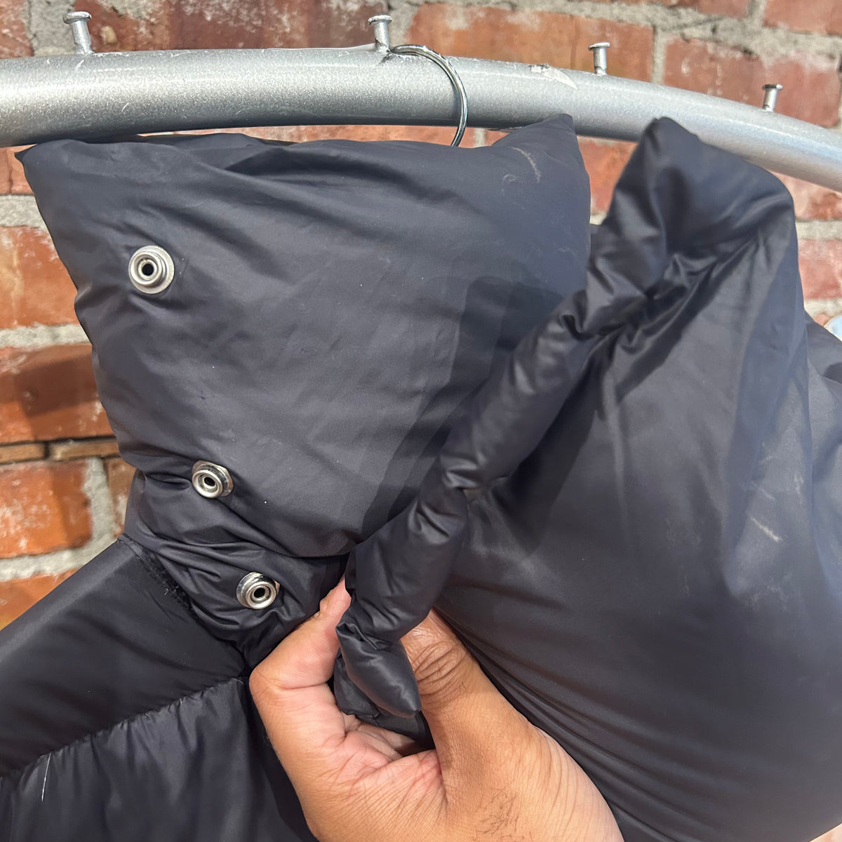 RICK OWENS FW18 SISYPHUS FUNNEL NECK PUFFER JACKET ‘BLACK’