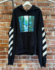 OFF WHITE FW19 DIAG WATERFALL HOODIE ‘BLACK’