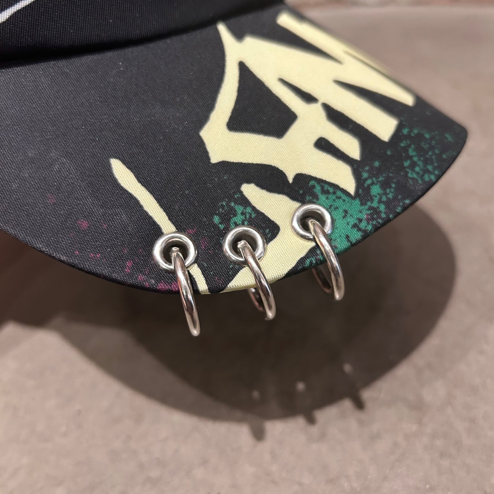 LANVIN PUNK GRAFFITI PRINT CAP ‘BLACK’